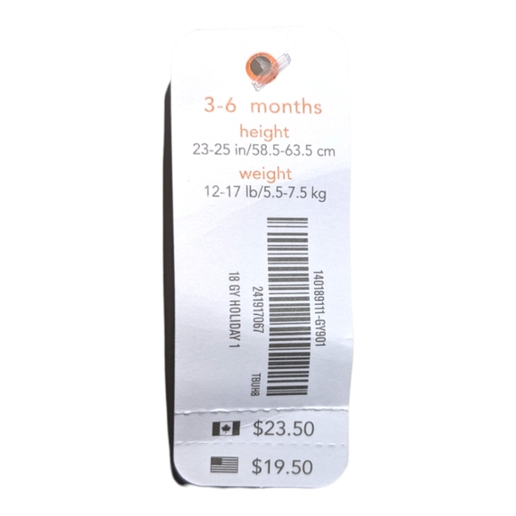 Gymboree 3-6m Red/White Striped Knit Leggings - Picture 6 of 6